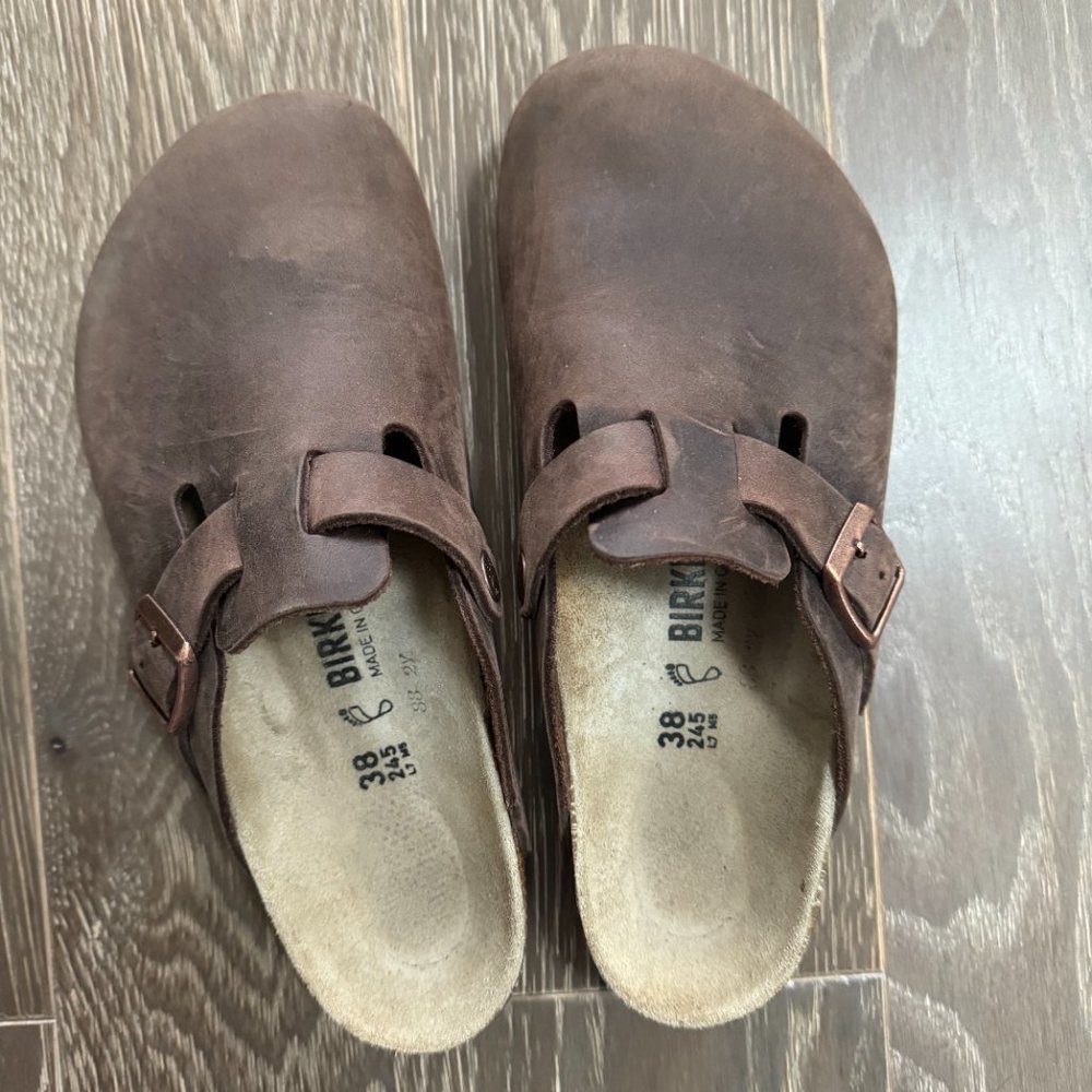 Birkenstock Boston Oiled Leather in Habana EUC